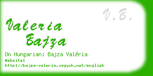 valeria bajza business card