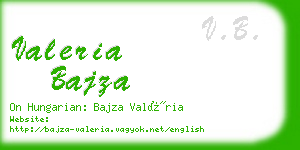 valeria bajza business card